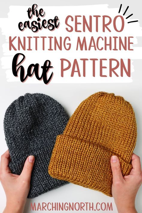 Knitting Machine Beanie, Knitting Machine Hat, Diy Knitting Machine, Diy Beanie, Addi Machine, Circular Knitting Patterns, Crochet Machine, Knitting Machine Tutorial, Loom Hats