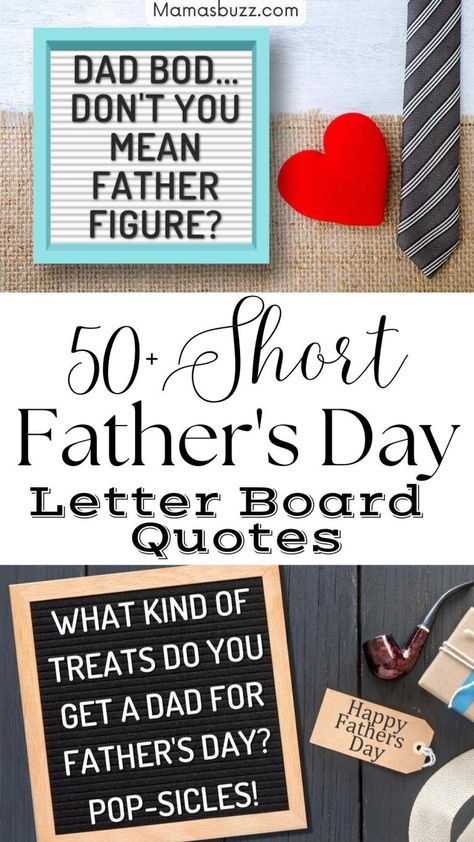 50+ Best Father’s Day Letter Board Quotes Father’s Day Letterboard Quotes, Cute Dad Quotes, The Best Dad Quotes, Father's Day Letter, Diy Letter Board, Fathers Day Letters, Funny Fathers Day Quotes, Letter Board Quotes, Father's Day Quotes