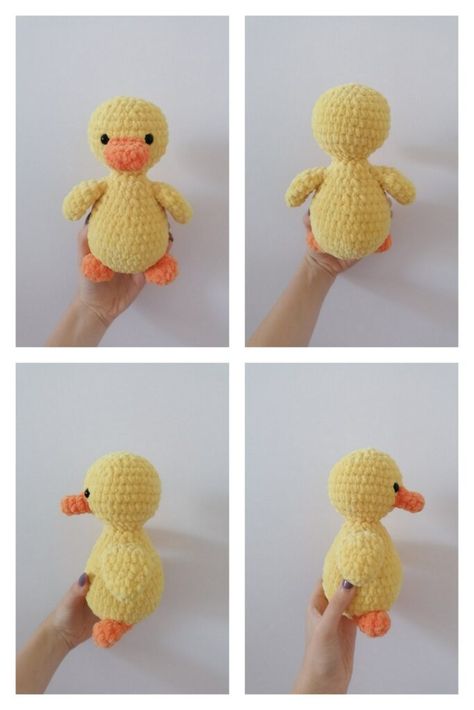 Amigurumi Patterns, Couture, Crochet Duck Stuffed Animal, Crochet Free Duck Pattern, Amigurumi Duck Free Pattern Crochet Projects, Yellow Crotchet Ideas, Crochet Duck Patterns Free, Ducky Crochet Pattern, Free Amigurumi Duck Pattern