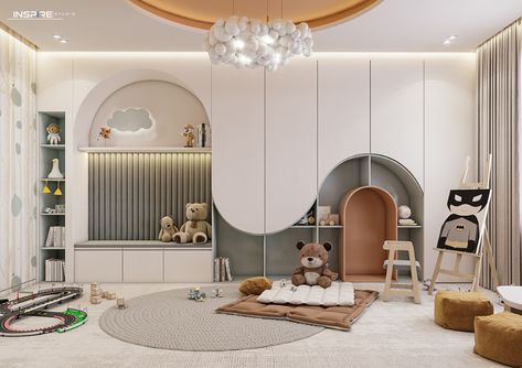 Kids Playroom on Behance Beautiful Bed Designs, Magical Furniture, Kids Room Interior Design, Kids Interior Design, Kids Interior Room, Kids Bedroom Inspiration, Kids Bedroom Designs, Kids Bedroom Design, Children Room