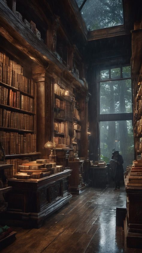 Dark Academia Home Library Aesthetic, Fantasy Bookstore Aesthetic, Mystic Library Aesthetic, Wide Aesthetic Pictures, Bibliopunk Aesthetic, Orion Painting, Scary Library, Victory Aesthetic, Fantasy Bookstore