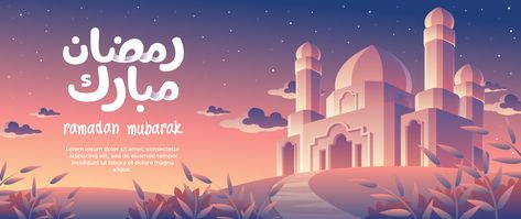 Pai, Ramadhan Banner, Banner Ramadhan, Vector Landscape Illustration, Islamic Template, Poster Ramadhan, Wallpaper Ramadhan, Wallpaper Backdrop, Banner Wallpaper