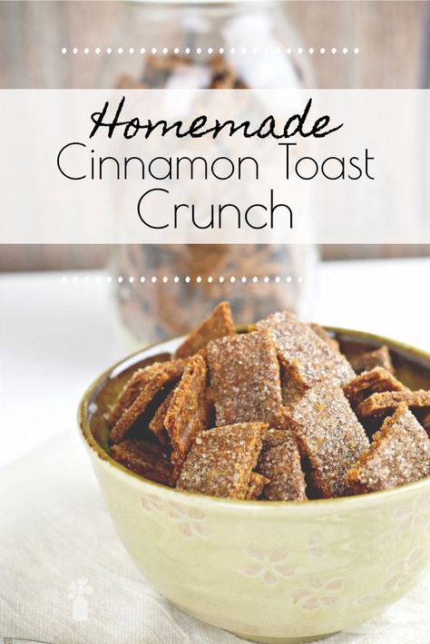 Homemade Cinnamon Toast, Cereal Recipes Homemade, Miel Pops, Cereal Healthy, Cinnamon Toast Crunch Cereal, Food Alternatives, Homemade Cereal, Diy Cinnamon, Morning Meals