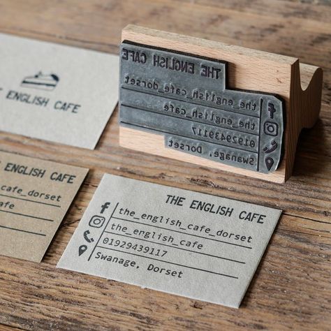 Logos, Custom Stamp Logo, English Stamp Company, Packaging Stamps, Stamped Business Cards, Eco Friendly Business Cards, Business Card Stand, Business Stamps, Custom Rubber Stamps