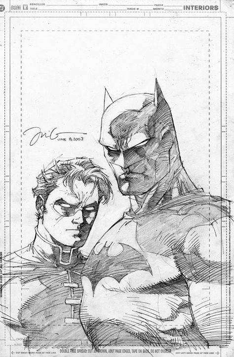 Batman and Robin by Jim Lee Jim Lee, Robin Drawing, Batman Canvas Art, Jim Lee Batman, Batman Canvas, Jim Lee Art, Batman Drawing, Batman Poster, Univers Dc