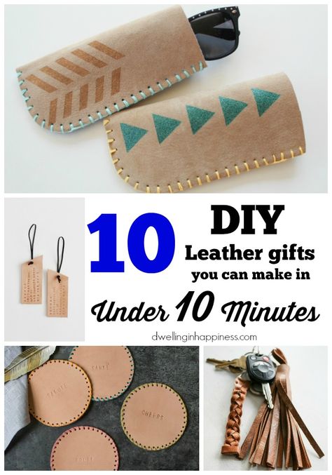 Diy Leather Gifts, Diy Leder, Diy Leather Projects, Leather Scrap, Leather Craft Projects, Diy Leather Bag, Leather Scraps, Leather Diy Crafts, Cadeau Diy