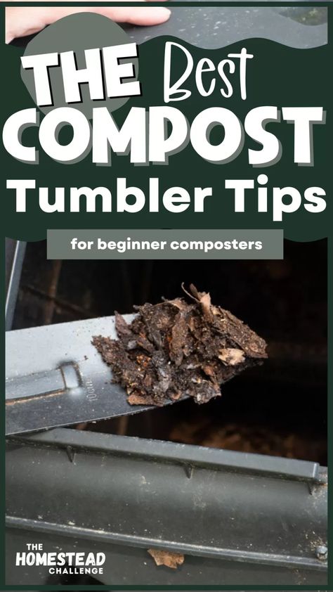 Composting Tumbler Tips: Your Quick Guide to Success - The Homestead Challenge Compost Bin Tumbler, Start Composting, Compost Tumbler, Composting Process, Diy Compost, How To Make Compost, Composting At Home, Vegetable Garden Planning, Herbal Recipes