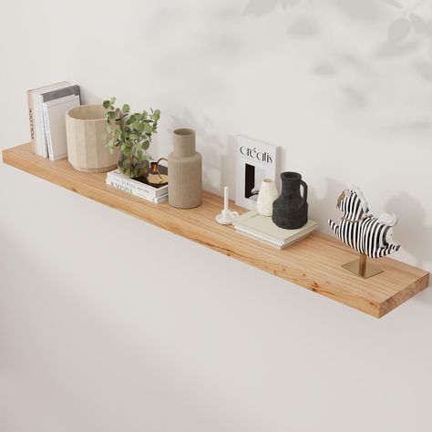 Floating Shelf Above Bed, Long Floating Shelf, Antique Wall Shelf, Floating Shelf Wall, Long Floating Shelves, Wood Floating Shelf, Fireplace Mantel Shelf, Narrow Shelves, Wall Feature