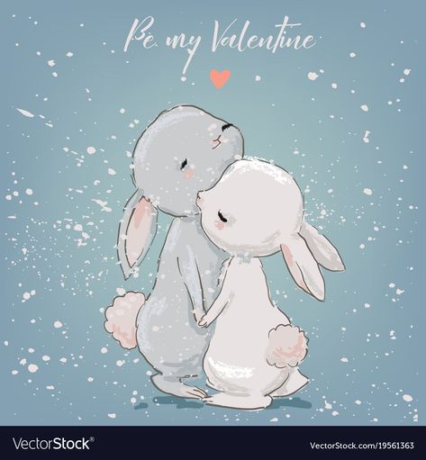 Lapin Art, Valentines Illustration, Bunny Tattoos, Art Mignon, Rabbit Illustration, Bunny Drawing, My Heart Is Yours, Rabbit Art, Bunny Art