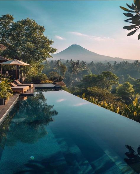 This morning in Bali island.. Bali Vacation, Bali Holidays, Island Villa, Bali Island, Pool Design, Bali Travel, Island Resort, Beautiful Places To Travel, Best Places To Travel