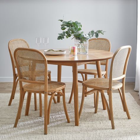 [Ad] Temple And Webster Dion Parquet Round Dining Table And Luca Dining Chair Set #rounddiningtabledecor Wood Rattan Chair, Dining Set 4 Seater, Round Dining Table 4 Seater, Round Dining Table 4 Chairs, Rattan Round Table, Apartment Table And Chairs, Cane Dining Set, Temple And Webster, Rattan Dining Chairs Dining Room