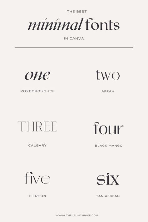 If you are looking for a clean and simple look for your design or brand these minimal fonts in Canva are calling your name. We rounded up our top 7 minimal fonts in Canva that you should be using to help your brand stand out. #minimalfonts #canvadesign #canvafonts #minimaltype #modernfonts 3 Word Logo Design, Kombinasi Font, Minimal Fonts, Designer Fonts, Fonts Aesthetic, Typographie Logo, Fonts Canva, Timeless Logo Design, Mises En Page Design Graphique