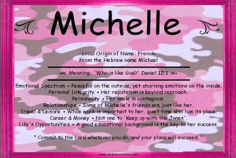 Michelle Name Meaning, Michelle Core, Michelle Name, Michael Name, M Letter Images, Welsh Names, Name Quotes, Personal Integrity, Hebrew Names