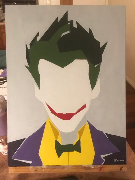 #blockart #abstractpaintings #jokerpainting #joker #painting #canvas Croquis, Joker Paintings Easy, Joker Wall Painting, Superhero Painting Canvas, Joker Painting Ideas, Joker Painting Canvases, Joker Painting Acrylics, Marvel Canvas Painting Easy, Joker Painting Easy