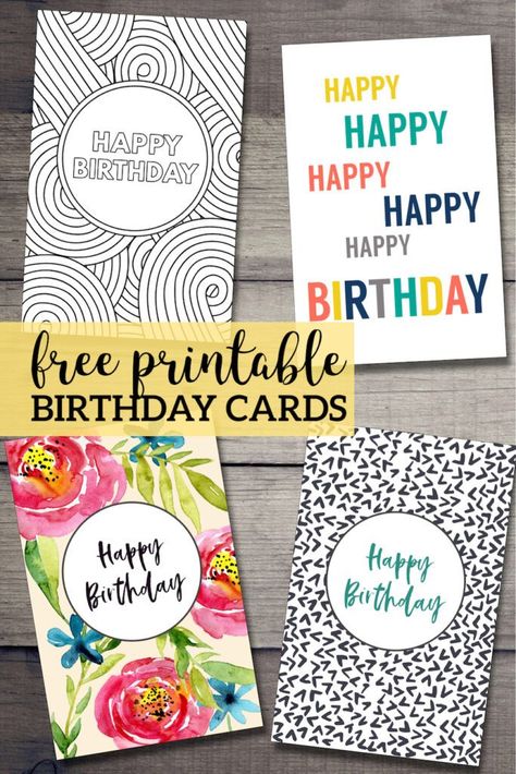 Free Printable Birthday Cards. Happy birthday greeting cards for a boy, girl, kids or adults. Floral, color in, simple colorful, and pattern. #papertraildesign #greetingcard #greetingcards #card #cards #freecards #freegreetingcards #birthdaygreetingcard #birthdaygreetingcards #birthdaycardprintable Greeting Cards To Color, Happy Birthday Printable Card, Birthday Cards Printable Free, Birthday Card Free Printable, Birthday Cards Free Printable, Printable Happy Birthday Cards, Printable Birthday Cards Free, Birthday Greetings For Kids, Happy Birthday Free Printable