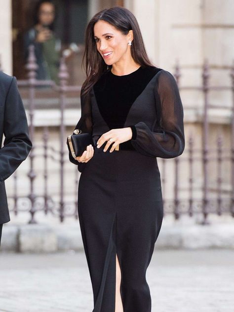 The Duchess of Sussex Opens 'Oceania' At The Royal Academy Of Arts Givenchy Wedding Dress, Givenchy Dress, Meghan Markle Style, Royal Wedding Dress, High Fashion Women, Editorial Magazine, Bargain Shopping, Designer Wedding Gowns, Royal Engagement