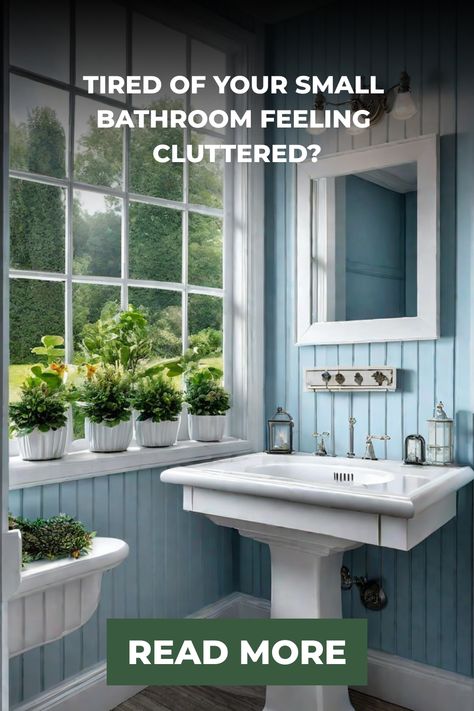 Uncover 10 ingenious decor tricks to declutter and open up your tiny bathroom. Expert small bathroom organization and design ideas. Above Sink, Floating Corner Shelves, Compact Bathroom, Small Bathroom Organization, How To Roll Towels, Vanity Ideas, Stunning Bathrooms, Cozy Farmhouse, Small Bath