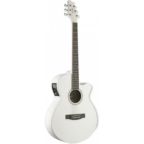 Stagg-electro acoustic guitar white White Guitar Acoustic, White Acoustic Guitar, Guitar Inspiration, Electro Acoustic Guitar, 21st Party, Classical Guitar, Learn Guitar, Acoustic Guitar, Things To Buy