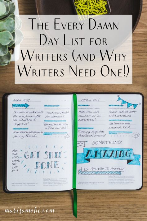 Daily Writing Prompts Writers Notebook, Writer Planner, Writer Lifestyle, Writing Routine, Author Life, Life On Track, Author Tips, Writer's Notebook, Author Marketing
