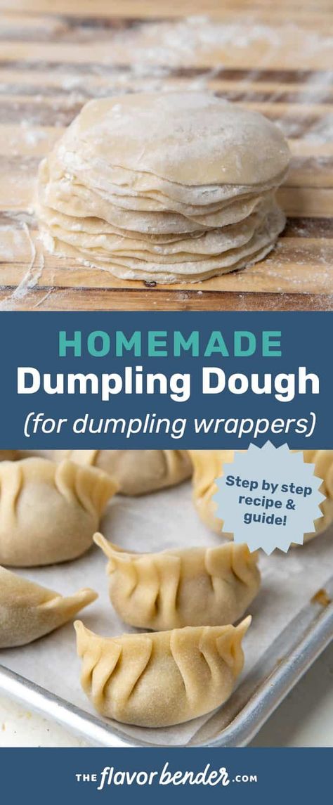 Homemade Dumpling Dough, Homemade Dumplings Recipe, Koreansk Mat, Dumpling Dough, Homemade Dumplings, Dumpling Wrappers, Chinese Cooking Recipes, Natural Detergent, Wontons