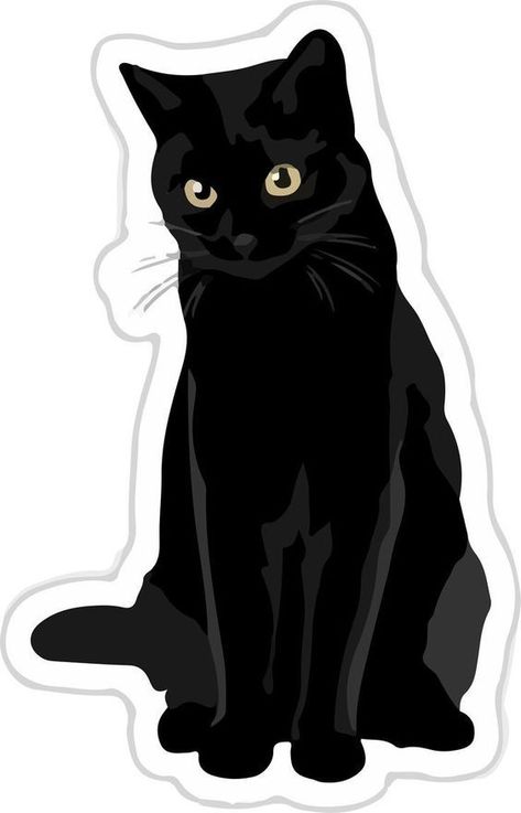 Stickers Gatos, Black Cat Pillow, Black Cat Sticker, Phone Wallpaper Pink, Cute Black Cat, Fotografi Kota, Cute Laptop Stickers, Pretty Phone Wallpaper, A Black Cat