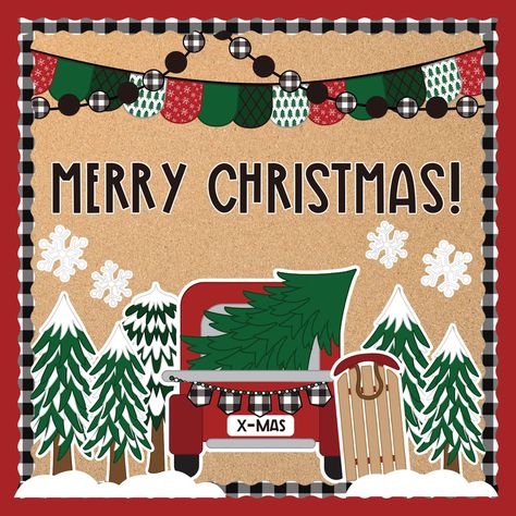 PRICES MAY VARY. Great Bulletin Board Decor Kit - 75pcs Christmas cutouts and 64pcs bulletin board stickers, 139pcs in total, large quantity that is sufficient to meet your needs for decoration or crafts. Rustic Cutouts - Our paper cutouts are featuring the theme of Xmas tree and truck, embellished with banner and the letter of MERRY CHRISTMAS, rich varieties offer more imagination space to DIY, come with glue points, very easy to stick. Sizes will be shown in the picture. Bulletin Border Sticke Bulletin Board Decoration, Classroom Christmas Decorations, Bulletin Borders, Classroom Bulletin Board, Christmas Cutouts, Paper Cutouts, Bulletin Board Decor, Classroom Bulletin Boards, Board Decoration