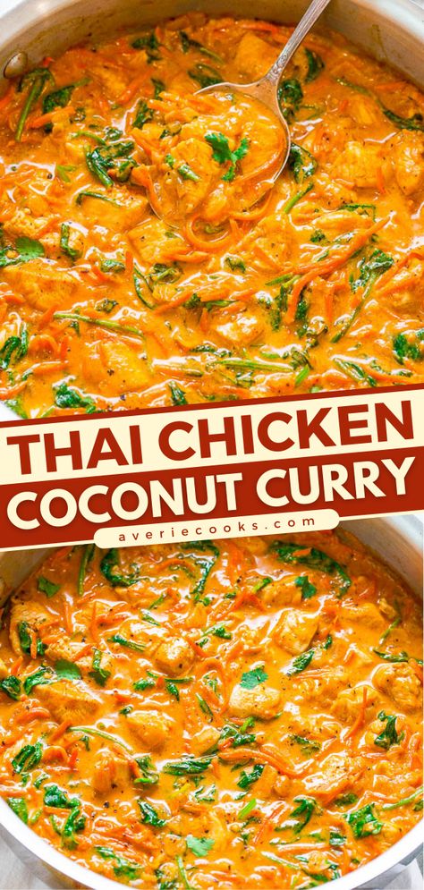 Thai Chicken Coconut Curry, Thai Chicken Coconut, Chicken Coconut Curry, Chicken Curry Recipe Easy, Chicken Coconut, Curry Recipes Easy, Curry Dishes, Thai Chicken, Curry Chicken Recipes