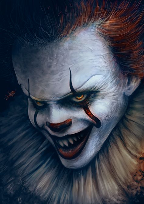 Pennywise - It by junkome Penny Wise Clown, Horror Wallpapers Hd, Es Pennywise, Stephen King Movies, Es Der Clown, Clown Horror, Clown Tattoo, Pennywise The Clown, Pennywise The Dancing Clown