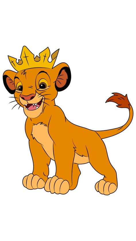 Welcome the young king of a pride of lions and ruler over the animal kingdom from Pride Rock in the Pride Lands of Africa. Our the Lion King doesn't know still how many duties and problems he would... Simba Sticker, Simba Png, Lion King Illustration, Lion King Drawing, Simba Bebe, Lion King Cartoon, Simba Rey Leon, Lion King Characters, Roi Lion Simba