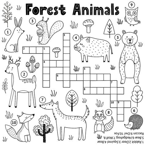 Crossword Puzzles for Kids: Fun & Free Printable Crossword Puzzle Coloring Page Activities for Children Kids Crossword Puzzles, Free Printable Crossword Puzzles, Word Puzzles For Kids, Printable Crossword Puzzles, Free Printable Puzzles, Handwriting Practice Worksheets, Printable Puzzles For Kids, Activity Sheets For Kids, Free Printable Activities