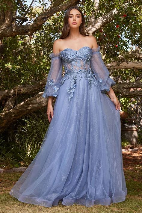 Evening Dress Cinderella Blue Wedding Dress, Extravagant Dresses Fairytale, Fantasy Princess Dress, Whimsical Prom Dress, Disney Princess Prom Dresses, Layered Prom Dress, Cinderella Gown, Corset Ball Gowns, Prom Dress Ball Gown