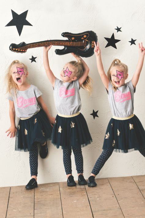 COTTON ON KIDS - WE WILL ROCK YOU! http://shop.cottonon.com/shop/kids/girls/?page=1#girls-new-arrivals #KidsFashionRock Rockstar Costume Diy, Kids Rockstar Costume, Girls Rock Star Costume, Disfraz Rock And Roll, Rock And Roll Costume, Rock And Roll Outfit, Star Fancy Dress, Rockstar Costume, Rock Costume