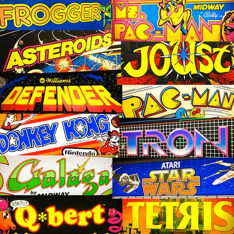80s the Golden Age of Arcade Games - Video Amusement Arcade Game Rental San Francisco Bay Area, California 80s Themed Birthday Party, 80s Games, 90s Video Games, 80 Games, Retro Arcade Games, 80s Video Games, Arcade Video Games, Retro Gaming Art, Classic Video Games