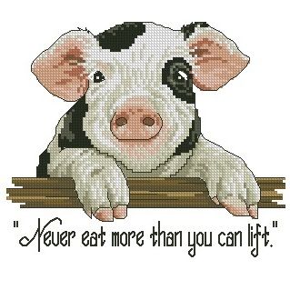 Large Cross Stitch Patterns, Free Cross Stitch Pattern, Free Cross Stitch Patterns, Funny Pigs, Easy Cross Stitch Patterns, Animal Cross Stitch Patterns, Cute Cross Stitch, Cross Stitch Cards, Knit Crafts