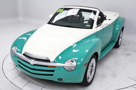 Chevy SSR convertible pick-up Customised Trucks, Old Lorries, Chevy Ssr, Chevrolet Ssr, Chevrolet Pickup, Truck Paint, Tuner Cars, Classic Trucks, Seafoam Green