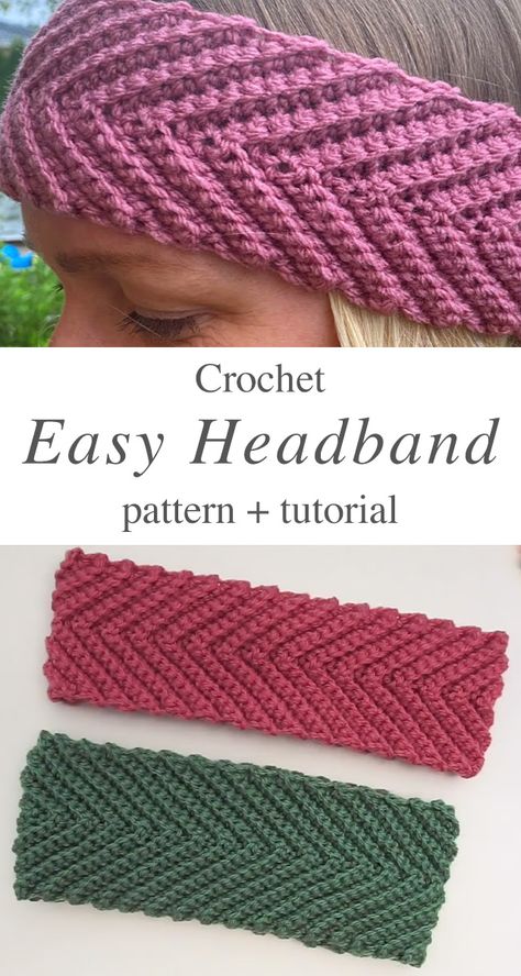 Amigurumi Patterns, Crochet Ear Warmer Free Pattern, Bandeau Au Crochet, Crochet Headband Tutorial, Crochet Ear Warmer Pattern, Easy Crochet Headbands, Crochet Headband Free, Crochet Hairband, Crochet Unique