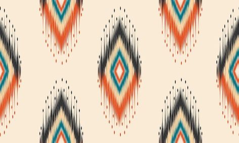 Geometric ethnic oriental ikat pattern t... | Premium Vector #Freepik #vector #background-batik #african-fabric #ikat #carpet-pattern Illustration Embroidery, Background Batik, Design For Background, Carpet Wallpaper, Ikat Pattern Fabric, Flower Pattern Design Prints, Ikat Art, Block Print Wallpaper, Ethnic Pattern Design