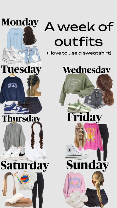 #sweatshirts #cozy#outfitinspo #outfits for the week #cute #like #like my shuffle Cute Middle School Outfits, Preppy Outfits For School, 2023 Aesthetic, Simple Outfits For School, Preppy Inspiration, Populaire Outfits, Outfit 2022, Preppy Summer Outfits, Casual Preppy Outfits