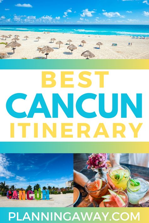 Are you planning a Cancun trip? Need a little help putting together a Cancun itinerary?  Whether you have one week in Cancun or just a weekend in Cancun, this Cancun Mexico itinerary is for you!  We recently went to Cancun and had a blast. There are so many fun things to do in Cancun! I'm excited to share with you a lot of options so you can plan the perfect Cancun travel itinerary!   I have put together a 7-day Cancun itinerary.  Lets get started planning Cancun itinerary for your Cancun trip. Cancun Mexico Itinerary, Things To Do In Cancun Mexico, Cancun Itinerary, Things To Do In Cancun, North America Road Trip, Mexico With Kids, Cancun Travel, Mexico Itinerary, Cancun Vacation