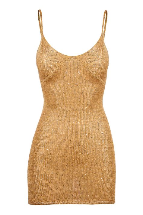 Asta Resort, Gold Mini Dress, Mini Gold Dress, Star Girl, Fancy Dresses, Pretty Dresses, Miu Miu, Aesthetic Clothes, Spaghetti Straps