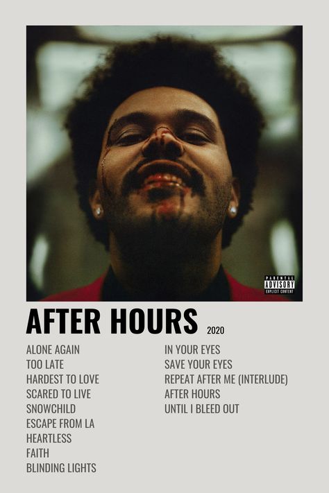 Minimalistic Album Cover. The Weeknd. After hours. The Weeknd Album Cover, Προϊόντα Apple, The Weeknd Albums, Rap Album Covers, The Weeknd Poster, Minimalist Music, Music Album Art, Music Poster Ideas, Vintage Music Posters