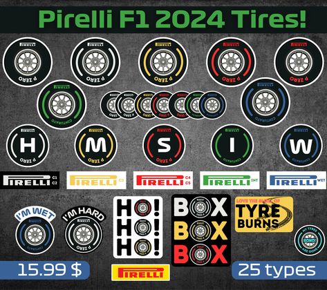 "🏁 Welcome! 🏁 Welcome to our collection of stickers specially designed for Pirelli F1 2024 tires! Filled with special graphics related to Pirelli's 2024 tires and colorful memes, these stickers will bring you and your loved ones closer to the racing spirit. Our stickers are made with high-quality materials, ensuring durability and long-lasting use. Additionally, this collection, sized at 8.5\" x 11\", perfectly fits various surfaces. Product Features: Our stickers are made from high-quality vinyl material, ensuring durability and longevity.  Size: 8.5\" x 11\" (Approx. A4 size) Water and sunlight resistant Join us to experience the thrill of racing and personalize your laptop or belongings! Remember, each order is prepared with passion and care. Thank you for visiting our store! We're gr Yellow, F1 2024, Pirelli Tires, A4 Size, Product Features, First Love, Long Lasting, Laptop, Bring It On