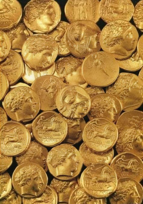 Treasure Of 51 Macedonian Gold Coins. Was Hidden Sometime After 330 Bce In A Cavity In A Rock In Ancient Corinth Kota Bharu, Ancient Greece Aesthetic, Hawke Dragon Age, Logam Mulia, Grece Antique, Yennefer Of Vengerberg, American Gods, Gold Aesthetic, Alexander The Great