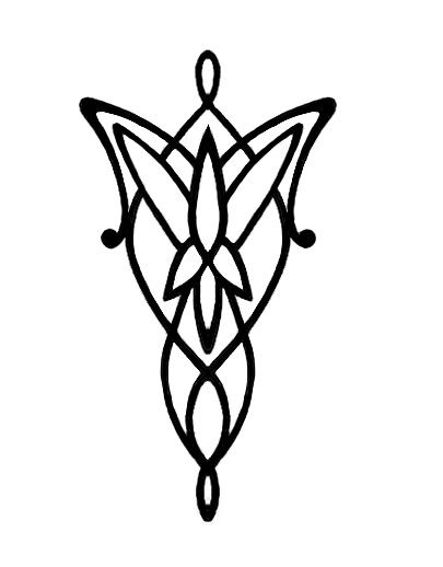 Want this! Lord of the rings Symbol Tattoos, Elven Tattoo Tolkien, Lord Of The Rings Decal, Elvish Symbols, Lotr Drawings Easy, Elven Gown, Elvish Tattoo, Ta Moko Tattoo, Symbols Tattoos