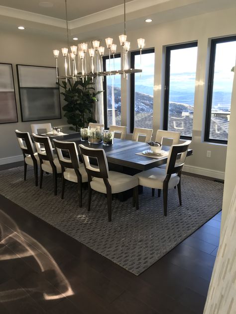 Aesthetic Kitchen And Dining Room, Big House Dining Room, Home Aesthetic Dining Room, Dining Room Aesthetic Modern, Penthouse Apartment Dining Room, Dining Room Aesthetic Apartment, Nice Dining Room, Apartment Aesthetic Dining Room, Bloxburg Dining Room Ideas Modern