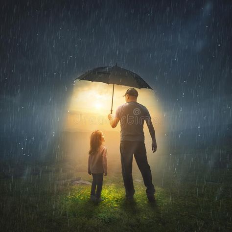 Emotional Artwork, Father Picture, Father Daughter Photos, Father And Daughter Love, Father Art, Rain Go Away, Father And Daughter, Shooting Photo, Father Daughter