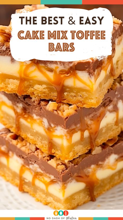 Cookies Or Bars Recipes, Pie, Toffee Poke Cake Heath Bars, Caramel Toffee Bars, Gluten Free Toffee Bars, Addicting Toffee Chex Mix Recipe, Easy Cake Mix Bars Recipes, Recipes With Chocolate Bars, Dessert Bars Recipes For A Crowd