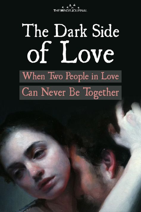 The Dark Side Of Love - When Two People in Love Can Never Be Together - https://themindsjournal.com/heartbreak-love-someone-can-never/ Love But Can’t Be Together, Can You Love Two People At The Same Time, We Cant Be Together Quotes, Loving Two People At Once, One Sided Love Quotes For Him, In Love With Two People, Two People In Love, Loving Two People, People In Love