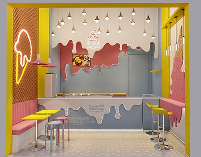 Check out new work on my @Behance profile: "Ice Cream Shop Design" http://be.net/gallery/182473763/Ice-Cream-Shop-Design Ice Cream Store Design Exterior, Ice Cream Shop Color Palette, Ice Cream Parlor Interior, Ice Cream Shop Interior Design, Ice Cream Shop Design, Juice Bar Interior, Design Architecture Concept, Cafe Ice Cream, Parlour Design