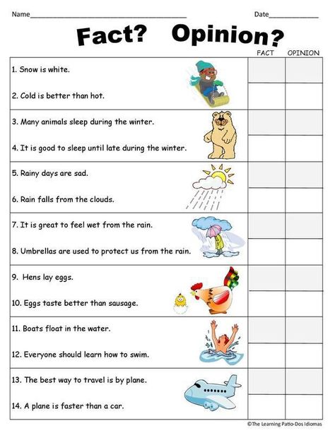 Facts And Opinions Worksheet, Fact Or Opinion Activities, Fact Or Opinion Worksheet, Fact And Opinion Activities, Fact Opinion Activities, Math Key Words, Fact And Opinion Worksheet, Fact Or Opinion, Facts And Opinions